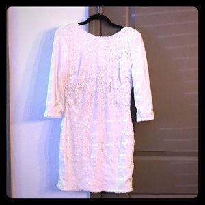 Perfect backless TOBI white sequin dress!
